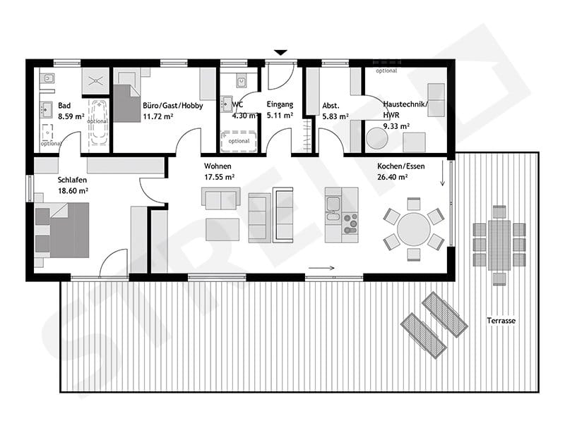 Immobilie in Schweich - STREIF Haus Bungalow zum Selbstausbau (KFW40 Ready) - Bild 2