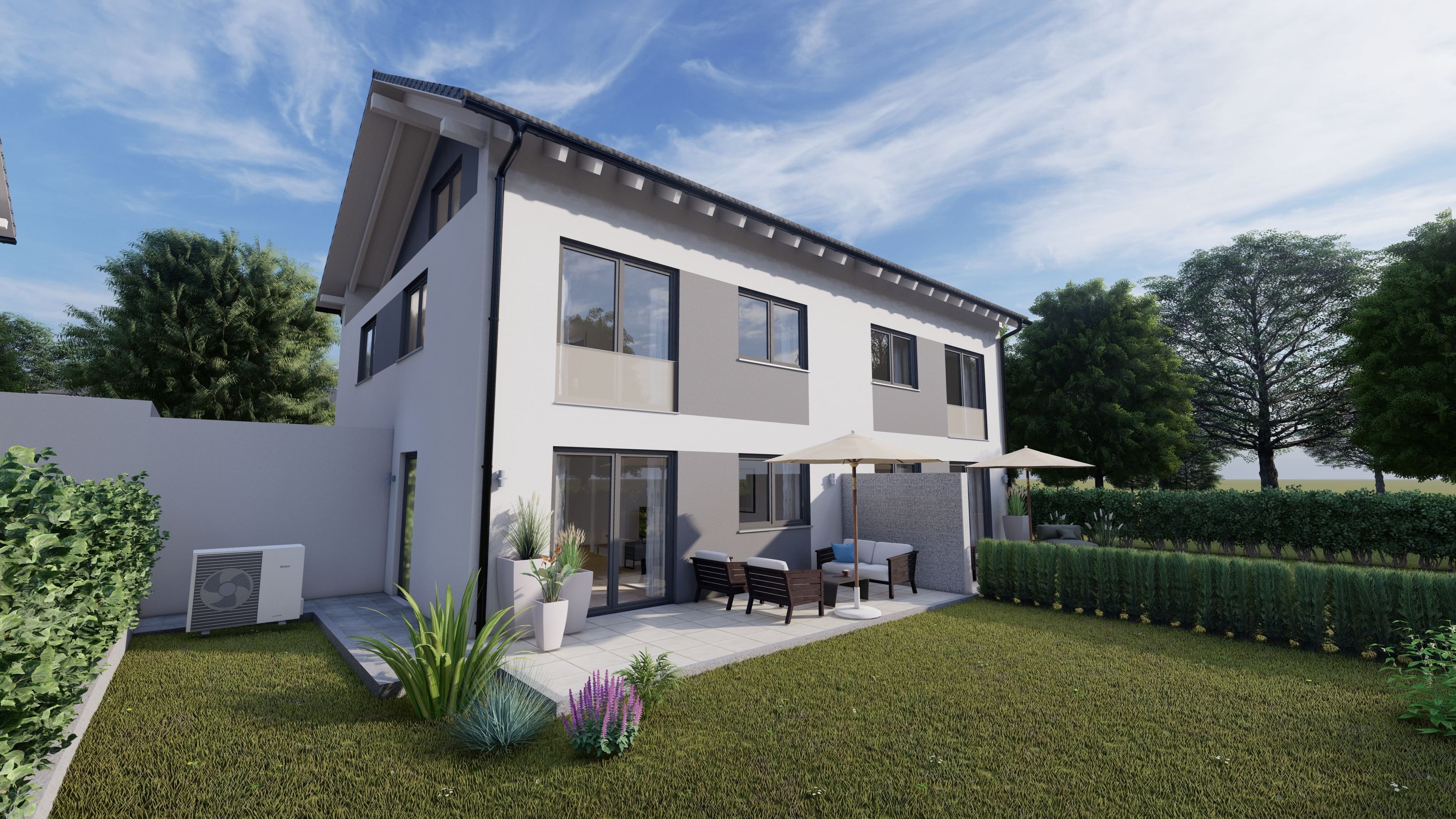 Immobilie in Großkarolinenfeld - Neubau. Große moderne Doppelhaushälfte - Bild 0